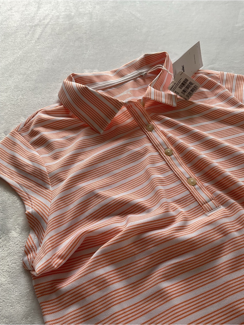 Puma Golf Women’s Polo Shirt Bundle 2 Pack Small NWT Pink Orange Striped - Picture 7 of 13
